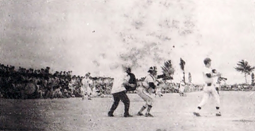 ▲ 1960년대 초 군산중학교 야구경기 모습     ©조종안