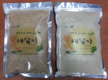 유기농으로 재배된 친환경 쌀 '해탐미'