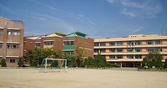 현재의 우신초등학교 전경