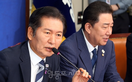 ▲정청래 대표는 “여야가 적어도 ‘대한민국 국운 상승’에 서로 합심 노력해서 국민께 모처럼 박수받는 그런 주간이기를 진심으로 바란다”라고 덧붙였다.Ⓒ영등포시대