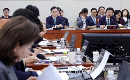 ▲최교진 교육부 장관(오른쪽 끝)이 의원 질의에 답변하고 있다.Ⓒ영등포시대