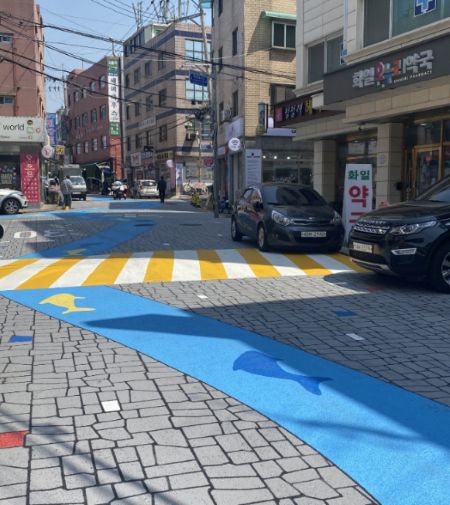 샛강두리 골목형상점가 보행로 정비 사진(@영등포구청)