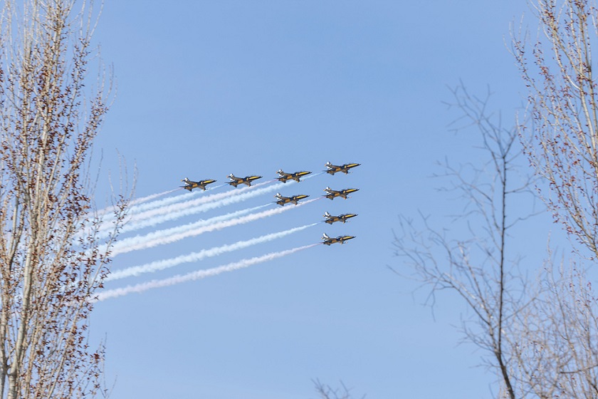 2024년 제18회 영등포 여의도 봄꽃축제 개최 당시 블랙이글스 축하 비행(@영등포구)