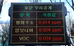 현재 시험운전 중인 전광판