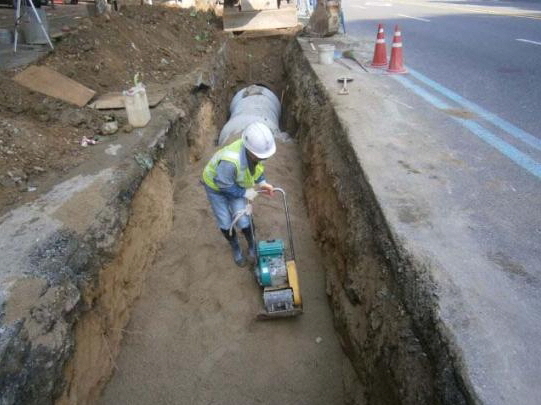 하수관 부설 현장