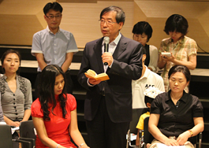 2012년 1차 서울타운미팅 행사에 참석한 박원순 서울시장