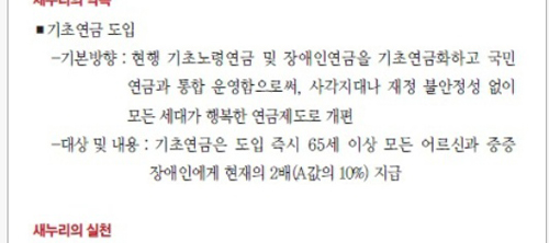 ▲ 박근혜 18대 대선 후보 공약집 이미지 캡쳐