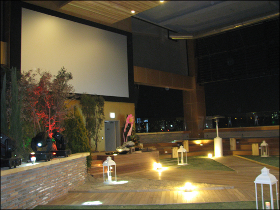 ▲ 야외상영과 문화 행사 등이 펼쳐질 아트나인의 옥상 정원    