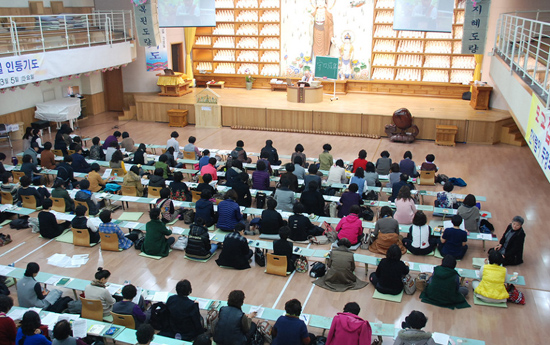 ▲지난 3월 6일 큰스님 직강 수요일 직강 주간반 수업장면  