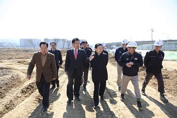 아파트 입주자대표를 비롯한 직능단체 대표들 공사현장 방문