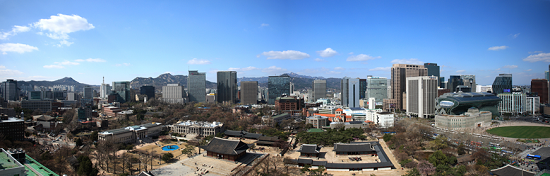 정동 일대 파노라마 사진 