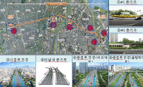 제물포길 지하터널 주요지점 조감도
