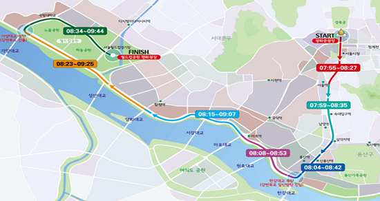 하이서울자전거대행진 교통 통제 구간 