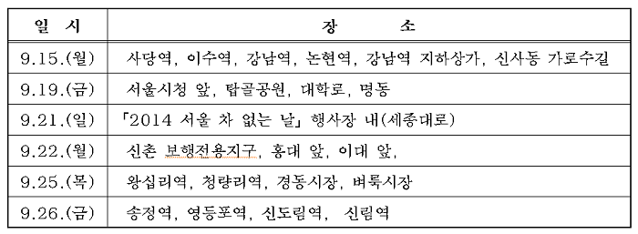 무단횡단 근절 저승사자 퍼포먼스 일정 