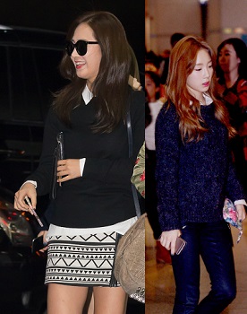 소녀시대의 니트 공항패션이 온라인 상 화제가 되고 있다. ⓒ일진그룹
