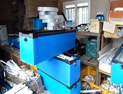 컨테이너 내 물류보관(음향기기) &copy;서울시 