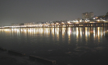 한강 결빙 관측 사진(2016.01.21. 07시경) &copy;서울시