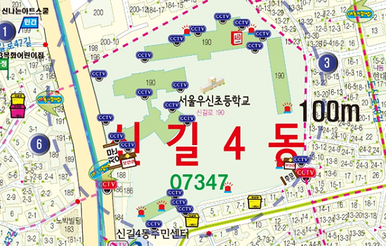 우신초등학교 안전지도 