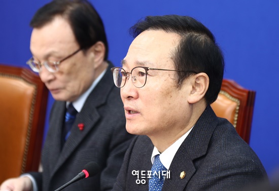 홍영표 원내내표가 민생법안을 강조하고 있다. Ⓒ영등포시대 