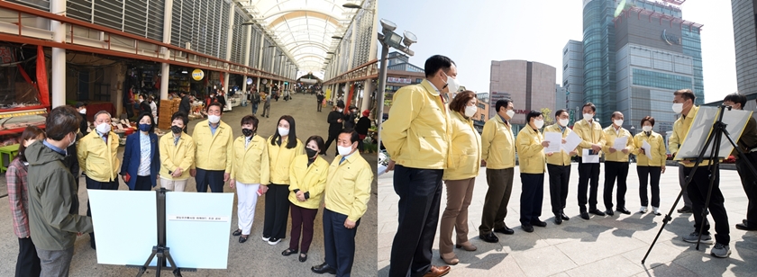 4월 20일 행정위원회(사진 왼쪽)와 사회건설위원회(사진 오늘쪽)는 각각 지역 현안과 관련된 주요 시설에 대한 현장 방문을 시행했다.