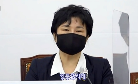 조수진 최고위원이 민주당 이재명 대선 경선 후보의 해명을 촉구하고 있다. Ⓒ오른소리 유튜브 갈무리 