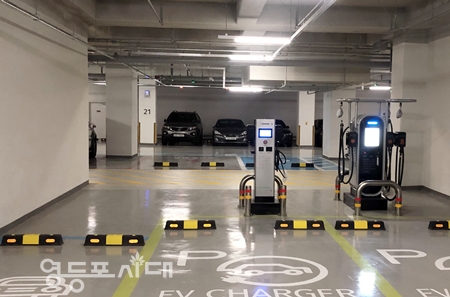 ▲ 주차장 개방‧공유사업 협약을 체결한 당산동 청년주택 주차장 모습/이미지=영등포구 제공 