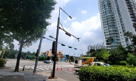 ▲잠실종합운동장 3번주차장 입구 주변 스마트폴