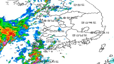 레이더 영상(8.23. 06:00)