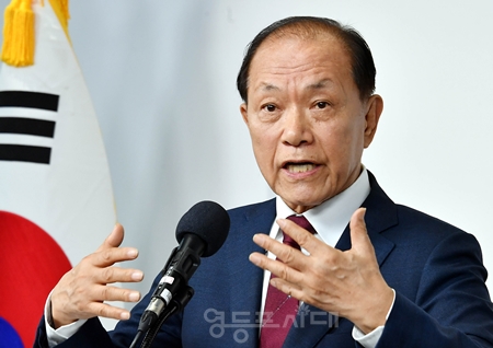 ▲황우여 국민의힘 비대위원장이 “다시금 국민으로부터 인정받고 사랑받는 정당이 되도록, 제가 가진 모든 열정을 쏟겠다”라고 밝히고 있다. Ⓒ영등포시대