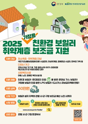 ▲친환경 보일러 보조금 지원 안내 포스터.