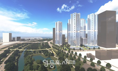 ▲여의도 광장아파트 재건축 정비사업 투시도. ©영등포구 제공