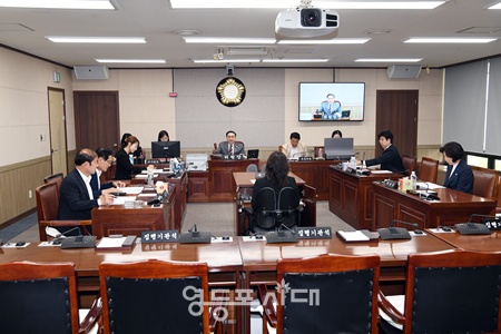 ▲영등포구의회가 6월 5일 운영위원회를 열고 제261회 2025년도 1차 정례회 의사 일정을 논의하고 있다. ©영등포구의회 제공