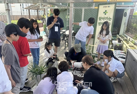 ▲청소년 유기 식물 원정대, 시든 식물에 생명을 심다!/이미지=시립문래청소년센터 제공