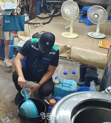 ▲2024년 오·폐수 무단방류 점검 모습. ⓒ서울시 제공