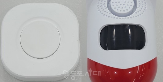 ▲서울시가 나홀로 사장님’의 안전을 지키기 위해 설치하는 비상벨과 ‘내 가게 지키는 안심경광등’/이미지=서울시 제공