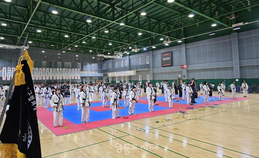 ▲2025년 9월 14일 영등포 다목적 배드민턴체육관에서 열린 제8회 영등포구 협회장기 합기도대회/이미지=영등포구 체육회 제공