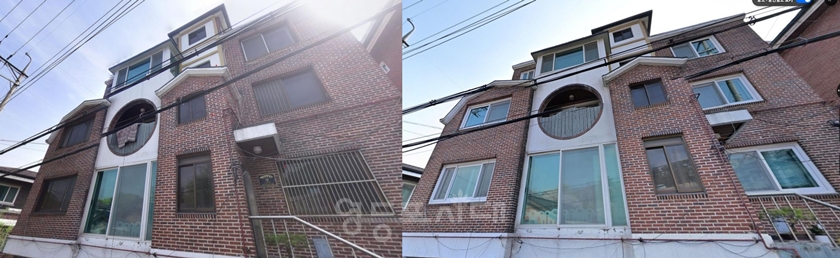 ▲저효율창호 개선전(왼쪽), 개선 후(오른쪽)