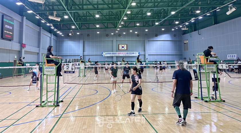 ▲ 9월 5일 영등포다목적배드민턴체육관 열린 ‘2026년 영등포구 동호인 리그전 배드민턴대회’ⓒ영등포구체육회